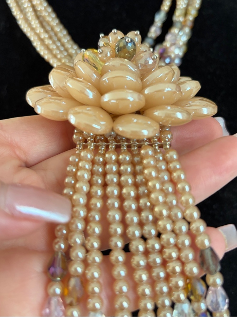 Joan Rivers Classics Collection Vintage Champagne Starlet Multi-Strand Necklace - Picture 13 of 14